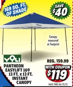 Big 5 Yoli Pantheon EasyLift 169 13'x13' Instant Canopy offer