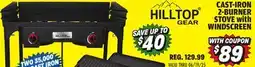 Big 5 Hilltop Gear Cast-Iron 2-Burner Stove with Windscreen offer