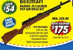 Big 5 Beeman Raider .25 Caliber PCP Air Rifle Kit offer