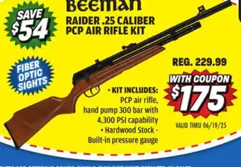 Big 5 Beeman Raider .25 Caliber PCP Air Rifle Kit offer