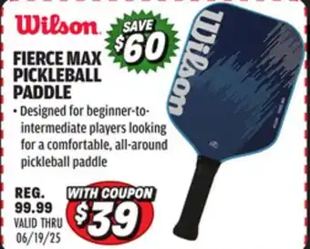 Big 5 Wilson Fierce Max Pickleball Paddle offer