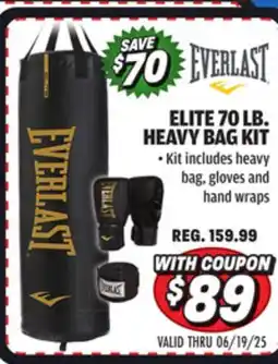 Big 5 Everlast Elite 70 lb. Heavy Bag Kit offer