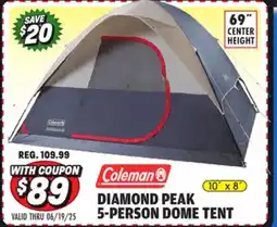 Big 5 Coleman Diamond Peak 5-Person Dome Tent offer