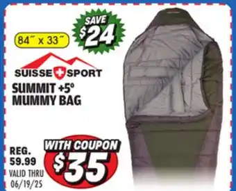 Big 5 Suisse Sport Summit +5° Mummy Bag offer