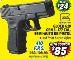 Big 5 Umarex Glock G19 Gen 3 .177 Caliber Semi-Auto BB Pistol offer