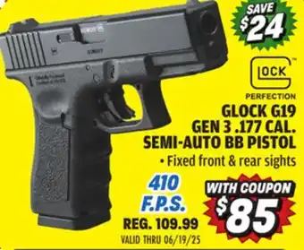 Big 5 Umarex Glock G19 Gen 3 .177 Caliber Semi-Auto BB Pistol offer