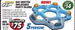 Big 5 Hydro-Force Day Drifter Inflatable Party Island - 5-Person offer
