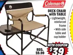 Big 5 Coleman Deck Chair with Table offer