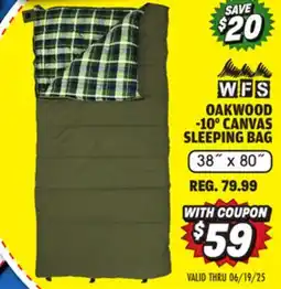 Big 5 World Famous Sports Oakwood -10° Canvas Sleeping Bag offer