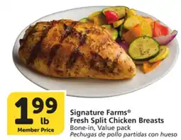 Vons Signature Farms Fresh Split Chicken Breasts offer