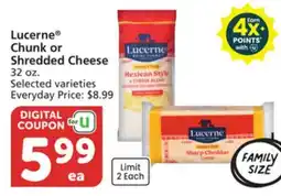Vons Lucerne Chunk or Shredded Cheese offer