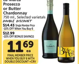 Vons La Marca Prosecco or Butter Chardonnay offer
