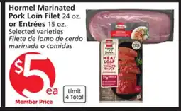 Vons Hormel Marinated Pork Loin Filet 24 oz. or Entrées 15 oz offer