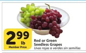 Vons Red or Green Seedless Grapes offer