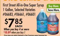 Smart & Final First Street All-in-One Super Syrup offer
