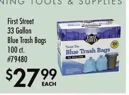 Smart & Final First Street 33 Gallon Blue Trash Bags offer