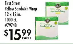 Smart & Final First Street Yellow Sandwich Wrap offer