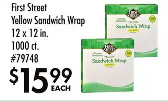 Smart & Final First Street Yellow Sandwich Wrap offer