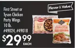 Smart & Final First Street or Tyson Chicken Party Wings offer