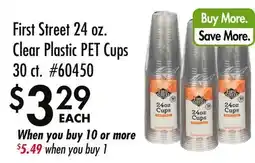 Smart & Final First Street Clear Plastic PET Cups offer