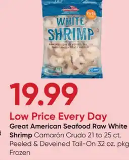 Stater Bros Great American Seafood Raw White Shrimp offer
