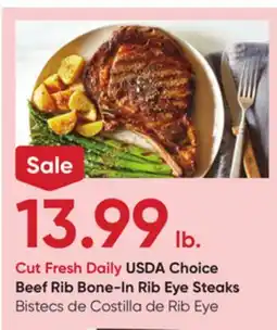 Stater Bros USDA Choice Beef Rib Bone-In Rib Eye Steaks offer