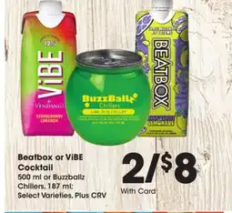 Ralphs Beatbox or ViBE Cocktail offer