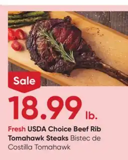 Stater Bros USDA Choice Beef Rib Tomahawk Steaks offer