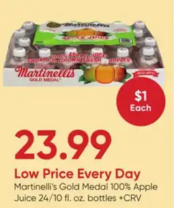 Stater Bros Martinelli's Gold Medal 100% Apple Juice offer