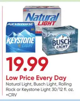 Stater Bros Natural Light, Busch Light, Rolling Rock or Keystone Light offer