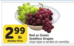 Albertsons Red or Green Seedless Grapes offer