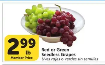 Albertsons Red or Green Seedless Grapes offer