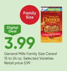 Stater Bros General Mills Family Size Cereal offer