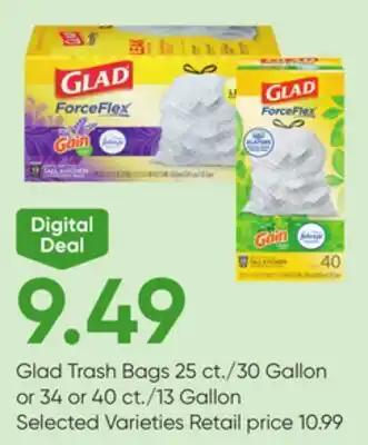 Stater Bros Glad Trash Bags offer
