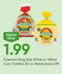 Stater Bros Guerrero King Size White or Yellow Corn Tortillas offer