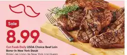 Stater Bros USDA Choice Beef Loin Bone-In New York Steak offer