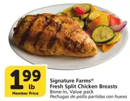 Albertsons Signature Farms Fresh Split Chicken Breasts offer