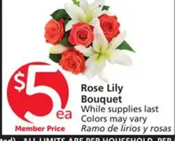 Albertsons Rose Lily Bouquet offer