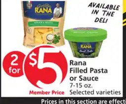 Albertsons Rana Filled Pasta or Sauce offer