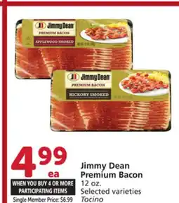 Albertsons Jimmy Dean Premium Bacon offer