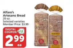 Albertsons Alfaro's Artesano Bread offer