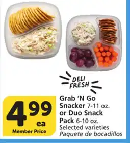 Albertsons Grab'N Go Snacker 7-11 oz. or Duo Snack Pack 6-10 oz offer