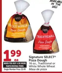 Albertsons Signature SELECT Pizza Dough 16 oz., Traditional or White Whole Wheat Masa de pizza offer