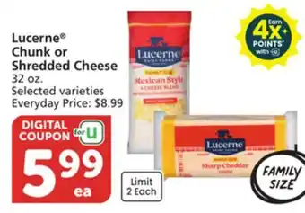 Albertsons Lucerne Chunk or Shredded Cheese offer