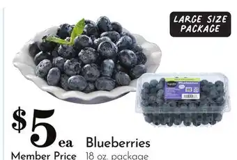 Pavilions Blueberries offer