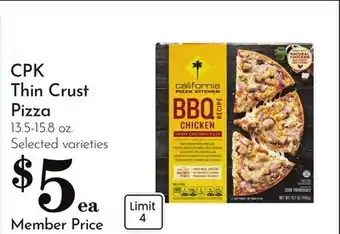 Pavilions CPK Thin Crust Pizza offer