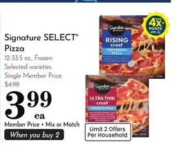Pavilions Signature SELECT Pizza offer