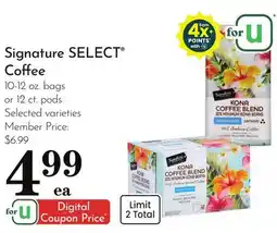 Pavilions Signature SELECT Coffee offer