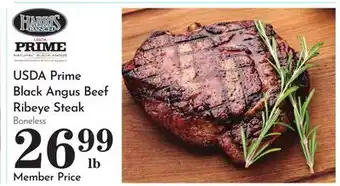 Pavilions USDA Prime Black Angus Beef Ribeye Steak offer