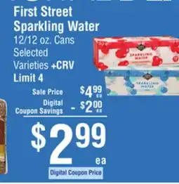 Smart & Final First Street Sparkling Water offer